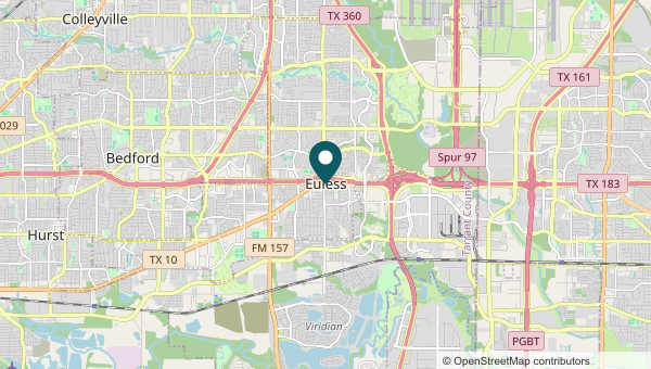 Map of Euless, Euless service area