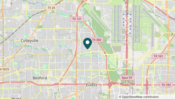 Map of Euless, Euless service area
