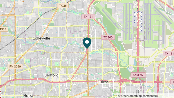 Map of Euless, Euless service area